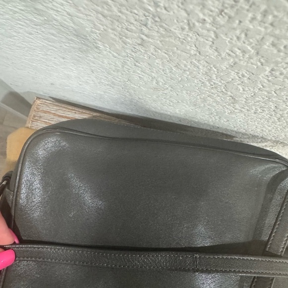 Saint Laurent Small Mono Leather Camera Bag-Grey - Picture 14 of 17